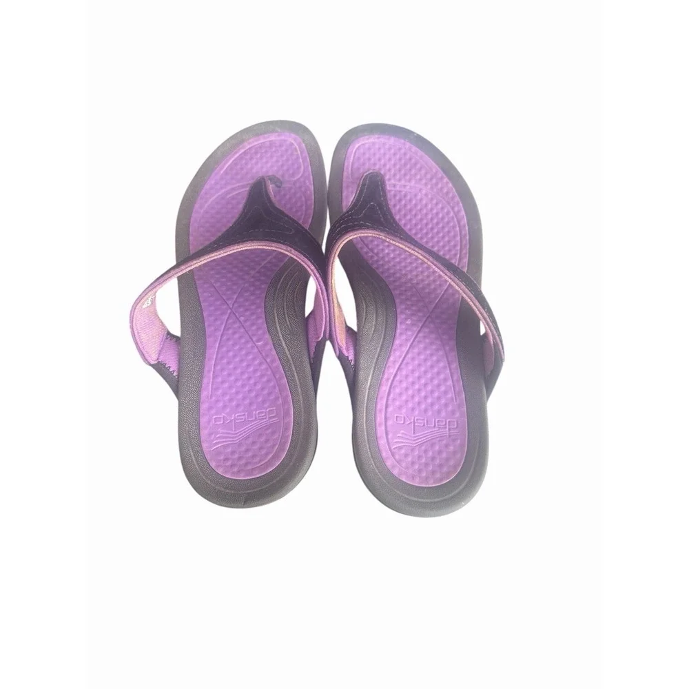 Dansko 41 Katy 2 Thong Sandals Purple Black‎ Flip Flops (US 10-10.5)